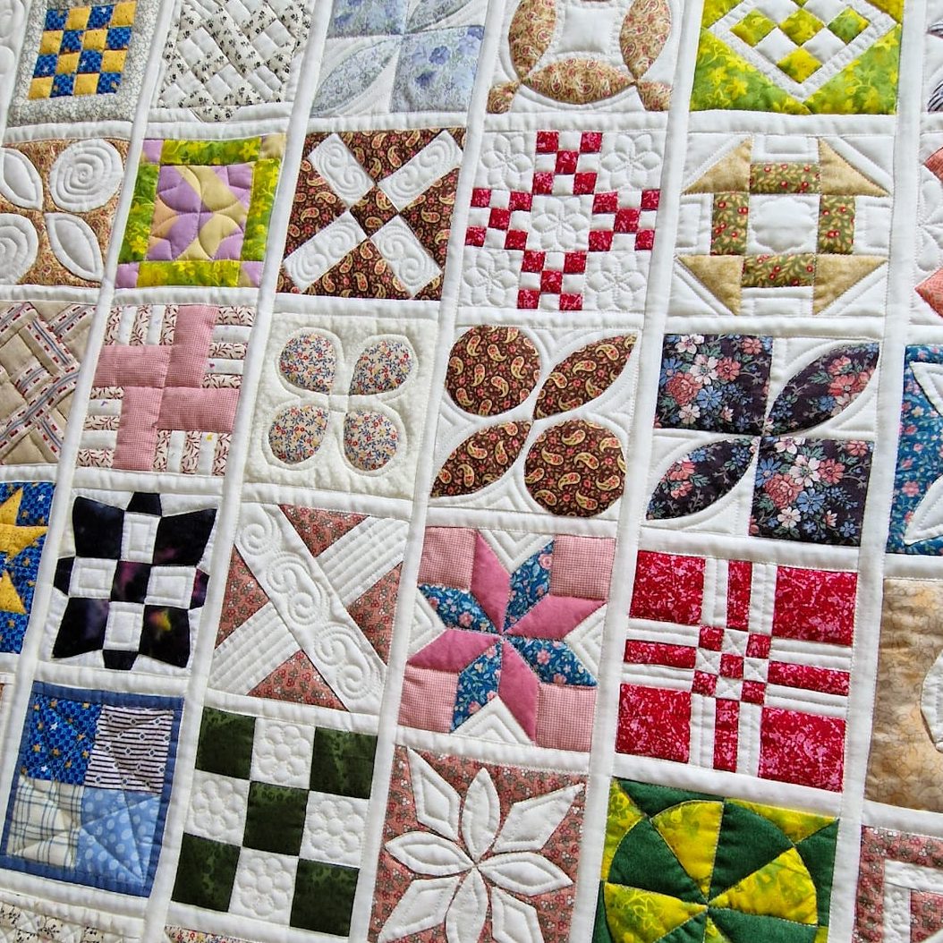 Matelassage patchwork avec motifs complexes : exemple Dear Jane