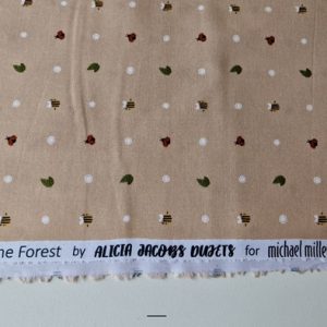 Tissu pour couverture patchwork abeilles et coccinelles 